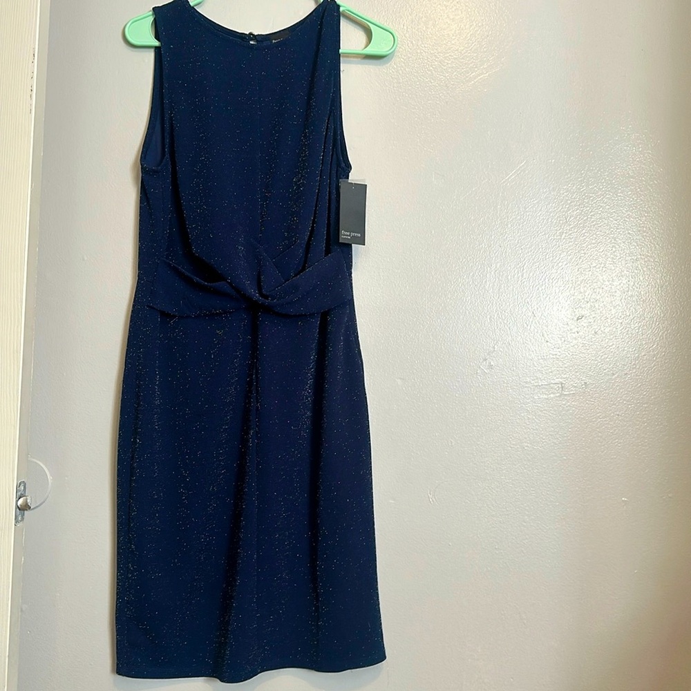 Free Press sparkly navy dress NWT